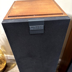 Vintage Set of Two Altec Lansing 508 Speakers TALL HEAVY Woodgrain 41″ AWESOME