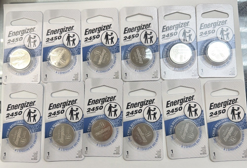 12 Pcs Energizer CR2450 ECR2450 CR 2450 3V Lithium Battery Exp 2034