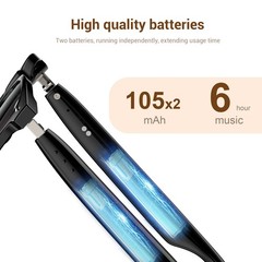 2-in-1 Photochromic Bluetooth Smart Glasses Sunglasses 6.0 Speaker Calls & Music