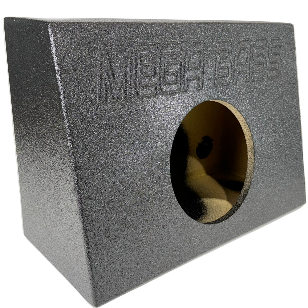 Single 8″ Subwoofer Angled Single Cab Under Seat Truck Sub Box Enclosure