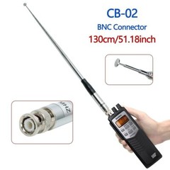 9in-51in 27MHz BNC Telescopic Antenna For Handheld/Portable CB Walkie Talkie