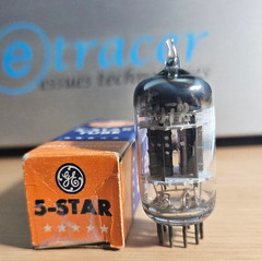 GE GL-6072 FIVE STAR BLACK PLATE TUBE 3 MICA NOS NIB 6072 12AY7 *eTRACER #12C15