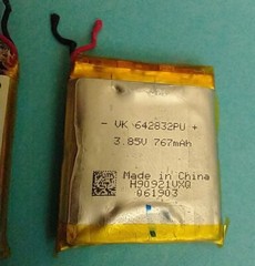 Lot of 2* 3.85V 767 mAh Lithium Polymer Rechargeable Battery Li-Po, Ships Free!