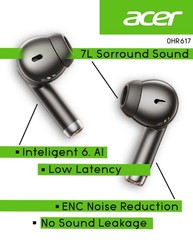 NEW ! ORIGINAL – ACER -TWS Headsets -Spatial Sound -ENC Noise Reduction