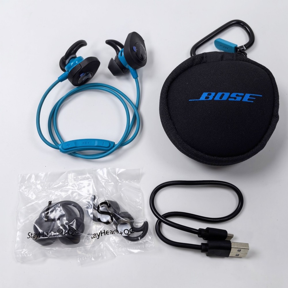 Bose SoundSport Bluetooth Wireless Headphones In-Ear Neckband Earbuds Blue