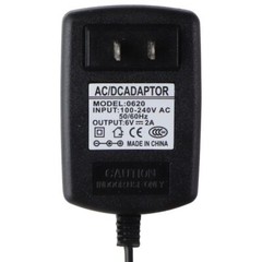 6V/2A AC/DC Power Adapter Wall Charger – Black (0620)
