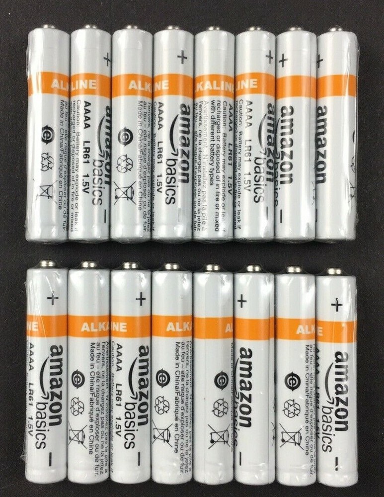 AmazonBasics AAAA 1.5 Volt Everyday Alkaline Batteries – Pack of 16 (Note: AAAA)