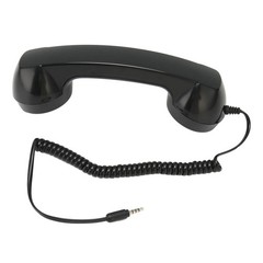 Retro Phone Handset Radiation-Proof Receiver For Mobile/PC (Black)