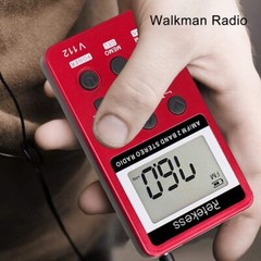 Retekess V112 Portable Pocket FM/AM Radio Mini Size Digital Rechargeable Walking