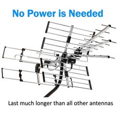 Five Star Outdoor TV Antenna 200 Miles Long Range Upgraded Yagi HD VHF UHF Su…