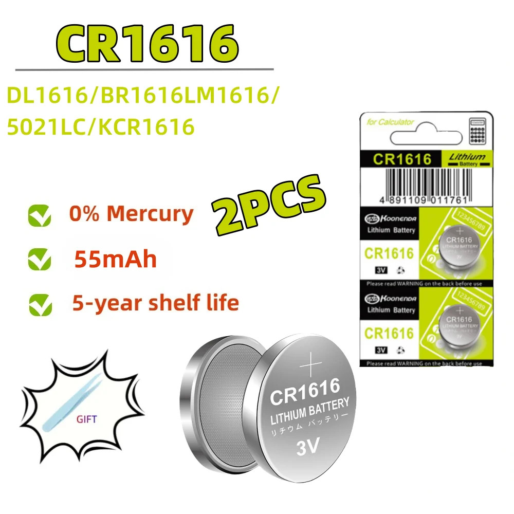 2-10Pcs 3V 50Mah CR1616 High Quality Button Battery CR 1616 DL1616 BR1616 5021LC