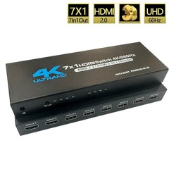 7 in 1 out HDMI2.0 Switcher with IR Remote 4K@60Hz HDMI 2.0 7×1 Support HDR new