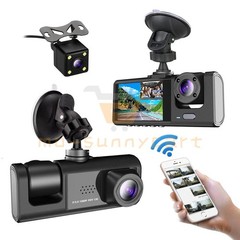 Dash Cam HD WIFI Car Dual Lens Front/Rear/Inside Video Recorder Camera G-sensor