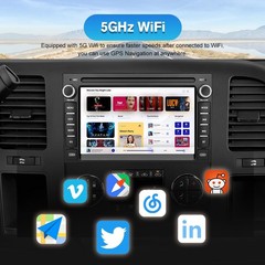 AWESAFE Android Car Stereo for Chevy Silverado 2007-2013, GPS, Bluetooth, CarPla
