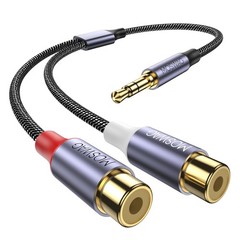 5mm to RCA Cable, AUX to 2RCA Y Splitter, Male to Female