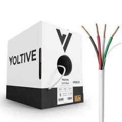 Voltive 16/4 Speaker Wire Riser CL3R White 500ft 16AWG 4 Conductors Stranded OFC