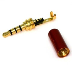 3.5mm Male Metal Audio Jack Plug Gold-Plated DIY Headphone Connector | 3-4 Pole