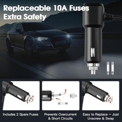 8 in1 Car Charger Cigarette Lighter Splitter Adapter Fast USB/C Socket QC PD 30W