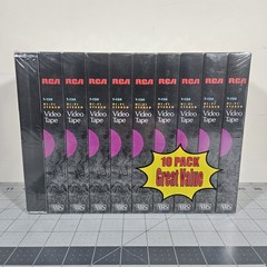 RCA T-120 VHS Up To 6 Hours Hi-Fi Stereo Video Tape Lot Of 10 New Sealed