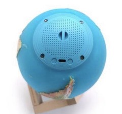 Hand Painted Himalayan Glow Wireless BLE Speaker Earth Lamp W/remote USB-C
