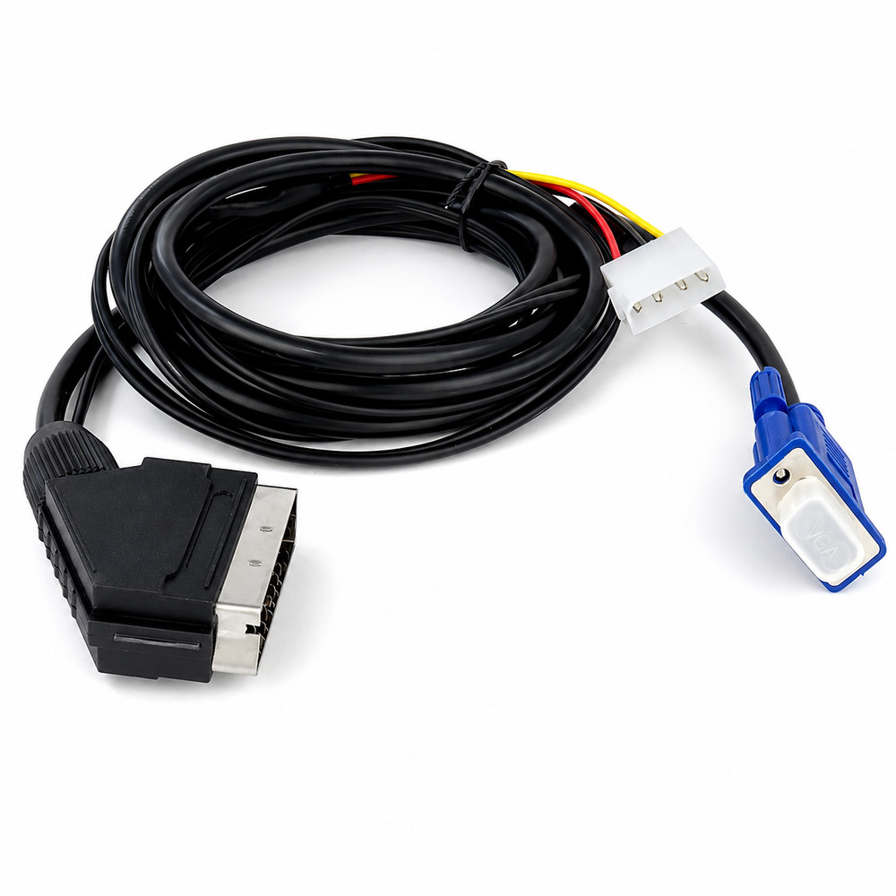 VGA to SCART RGB Cable 15kHz CRT TV Mister FPGA ArcadeVGA Raspberry Pi EU