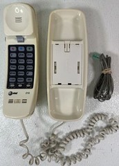VTG AT&T 210M Trimline White Telephone Corded Lighted Keypad 13 # MEMORY 2000
