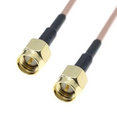 5Pcs RG316 SMA male to SMA male plug crimp connector Lot RF Coax Coaxial Cable