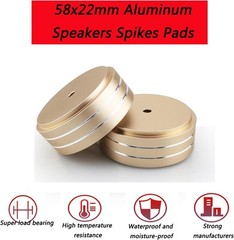 Tertullus 4 Pcs Speaker Feet Aluminum HiFi Turntable 58mm×22mm, Gold