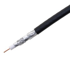 RG6 QUAD Shield Coax Cable Black TV Antenna Satellite 3ft-100ft Multi-Pack Lot