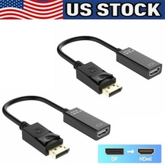DP Displayport Male to HDMI Female Cable Converter Adapter for PC Desktop Lot