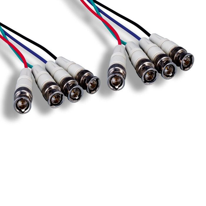 6 feet 4-BNC Video Cord High Res. Security Camera CCTV HDTV Premium RGBS 75ohm
