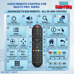Voice Remote Control EXCLUSIVELY for ALL MaxTV GOLD PRO and XTREME PRO boxes