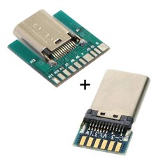 JSER DIY 24pin USB 3.1 Type C Male & Female Plug & Socket Connector SMT Solde…
