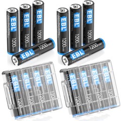 EBL AA Lithium 3000mAh AAA 1200mAh Batteries Non-rechargeable 1.5V + Case Lot