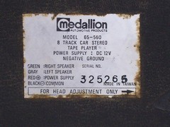 Medallion car truck rod 8-track player Nice working Condition See the video