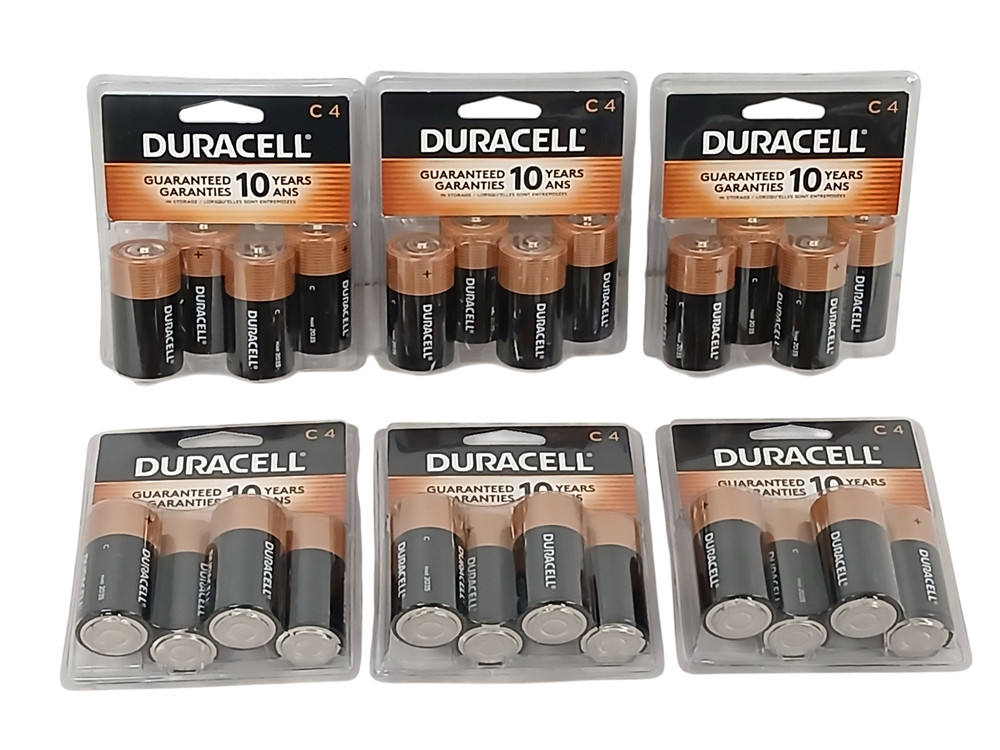 24 PACK NEW Duracell C4 Coppertop Alkaline Batteries 1.5 V (MN1400R4) Exp 3/2035