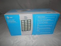 AT&T White Trimline Push Button Corded Telephone Model # 210 * New