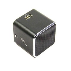 Portable Mini Speaker Music Player FM Radio MicroSD TF USB MP3 – Black