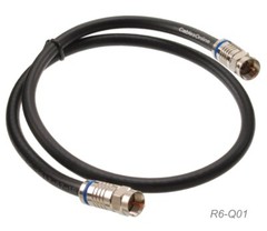1 ft. Heavy-Duty RG6/U F-Type Male to Male 75-ohm, CL2, Coaxial Cable