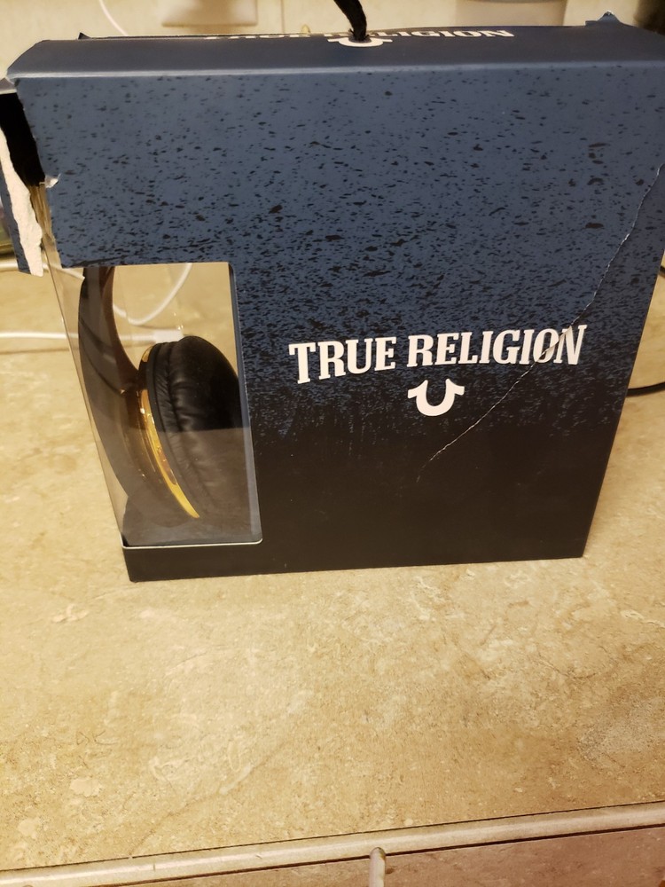 True Religion Headphones Black And Gold
