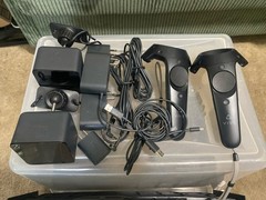 HTC Vive PC VR Headset and Controller Set with Cables Virtual Reality Optj100