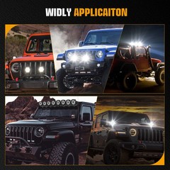 AUXBEAM 5″ inch LED Light Pods Bar Spot DRL Driving Fog Lamps SUV Offroad Truck
