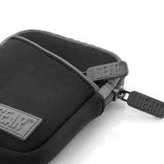 USA GEAR Neoprene MP3 Player Carrying Case – Belt Loop, Wrist Strap (Black)