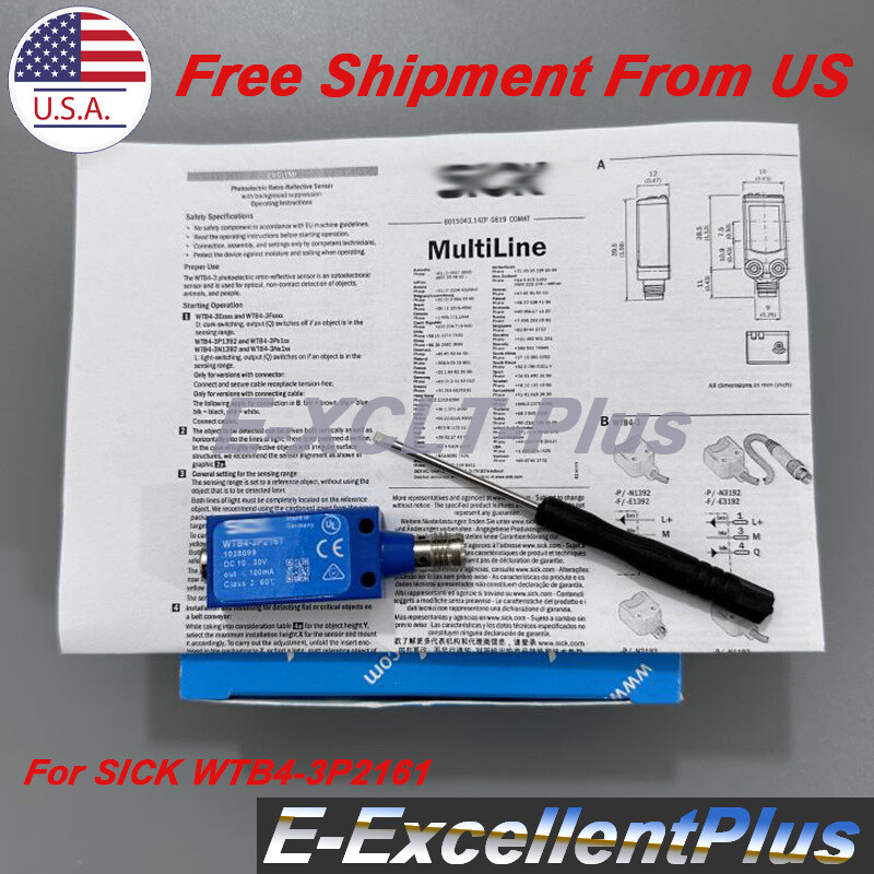 New In Box Photoelectric Switch For SICK WTB4-3P2161 1028099 10-30VDC 100mA