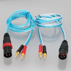 1Pair 4mm Banana plug to XLR 3pin male Audio Speaker Amplifier Cable DJ PRO PA