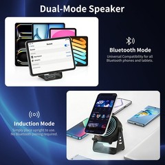 Wireless Induction Speaker 5-in-1 Bluetooth Speaker With Phone Stand