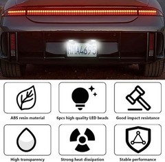 2 PCS White LED License Plate Light, 6-SMD Waterproof Tag Lights, 2 PCS