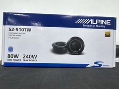 Alpine S-S10TW, S Series 1″ Component Dome Tweeter – 240W