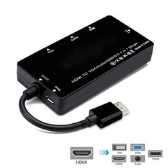 HDTV /DVI / VGA/Audio to HDTV 4in1 Dongle Adapter Multiport Splitter Converter