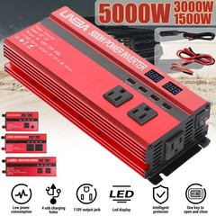 Car Truck RV Solar Power Inverter 5000W DC 12V to AC 110V Converter w/ LCD 4USB